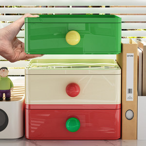Scatola portaoggetti rettangolare moderna e semplice in plastica impilabile, tipo cassetto, per cancelleria da scrivania e <span class=keywords><strong>organizer</strong></span> per cosmetici - Product Image 3