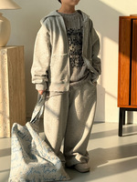Ensemble 2 pièces pull et sweat à capuche déchiré tendance pour enfants, collection automne 2026, vente en gros