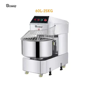 25Kg Hs 60L büyük otomatik endüstriyel ekmek hamur Spiral mikser makinesi 60 Litre hamur karıştırıcılar