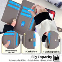 Nouvelle coque de téléphone avec porte-cartes, bandoulière réglable, étui en cuir magnétique pour iPhone 18 Pro Max 17 16 15 Plus 14 Pro Max