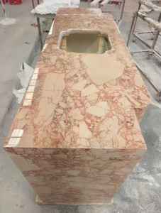 Personnalisé Moderne Marbre Poli Dalle Vitré<span class=keywords><strong>e</strong></span> Mur Sol Dalle De Marbre Naturel Dalle De Marbre Rose - Product Image 5