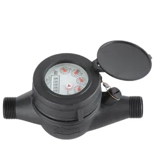 DN15 Plastic nylon black color Water Meter/Plastic mechanical water meter