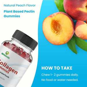 Gomitas Veganas Mingyan para Aumentar el Colágeno con Vitamina C y Aminoácidos |   Apoyo a base de plantas para la piel, el cabello y las uñas - Product Image 2