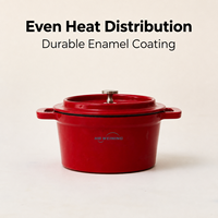 Mini-cocotte en fonte émaillée avec couvercle, petite cocotte hollandaise pour la cuisine domestique et les restaurants