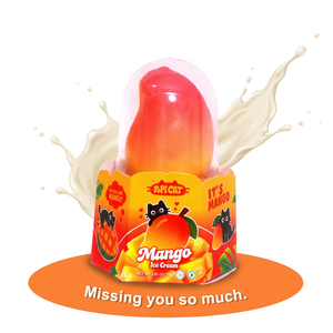 PoPI CAT Cat IP Tropical Rich Mango Ice Cream , 3D Painted <strong>Fruit</strong> Shape, Summer Dessert, Trendy Sweet Treat - Product Image 2