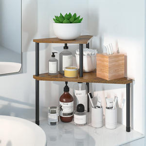 3-Layer Bamboo <b>Storage</b> Rack Adjustable Natural Color Counter Top for Kitchen <b>Bathroom</b> Living Room Seasoning & Coffee Station - Product Image 5