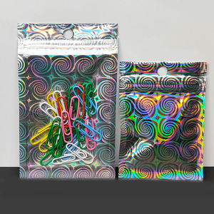 Sacs en aluminium laser 8x13cm, motif Yin-Yang, sacs transparents auto-scellants personnalisés, vente en gros d'usine - Product Image 5