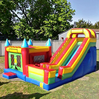 Château sautant avec toboggan gonflable personnalisé pour enfants et adultes