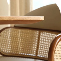 Ensemble de tables et chaises rondes en bois massif pour salle à manger, chaise de salle à manger moderne de luxe, 4 ensembles, table basse, usage traditionnel pour hôtel