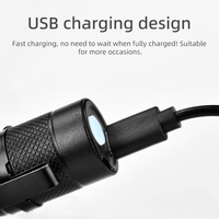 Lampe torche LED XPE portable promotionnelle, mini lampe de poche en aluminium, batterie au lithium USB rechargeable, lampe de poche LED de camping