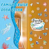 Vente en gros de papier imprimé personnalisé bateau de croisière mer fête décorer autocollants aimants cadeau personnalisé aimant souvenir aimants pour réfrigérateur