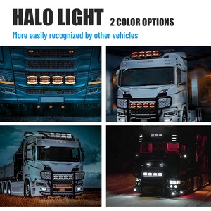 Universal Lorry Camion Amber Auxiliary Linkable Spot 5" 7" 9" Inch Truck Off Road Work Led Fog Driving <b>Light</b> <b>Bars</b> - Product Image 6
