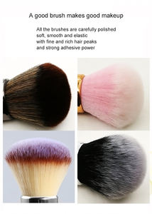 Spazzola professionale per il trucco in polvere per la messa a punto della faccia completa Blush singola grande spazzola per contorno allentata con manico in resina etichettatura personalizzata - Product Image 6