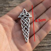 Collier pendentif croix celtique en acier inoxydable, bijou croix tressée irlandaise, amulette cadeau pour hommes et femmes