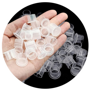 100 pièces de coupelles jetables en plastique blanc pour encre de tatouage, tailles S, M, L, pour microblading et pigment PMU - Product Image 2