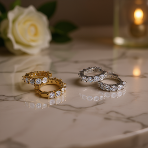 Anillos de Diamantes Ovalados de 13 mm en Oro, Clásicos para Mujer, Uso Diario, Oro Sólido de 18K, Color G Natural, Joyería Fina - Product Image 2