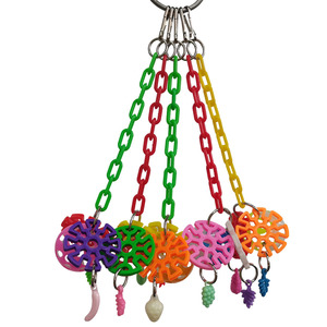 Hot Selling Plastic Vogel Speelgoed Variaties Vruchten Kleurrijke Cirkelvormige Vormen Interactief Zelfvermakelijk Speelgoed Voor Honden Willekeurig - Product Image 2