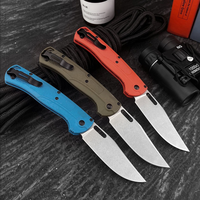 Vente flash - Couteau pliant tactique EDC Bm15535 avec manche en fibre de nylon de 3,43 pouces, couteau de poche multifonctionnel pour le camping en plein air et la survie