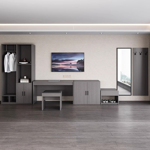 Set <span class=keywords><strong>Letto</strong></span> con Testiera in Legno Massello Personalizzato per <span class=keywords><strong>Hotel</strong></span>, Arredamento Moderno per Camere d'Albergo e Famiglie - Product Image 5