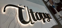 Enseignes commerciales 3D LED personnalisées pour voitures et hôpitaux, signalétique extérieure avec logo, indice d'étanchéité IP65, lettres LED autoportantes/murales