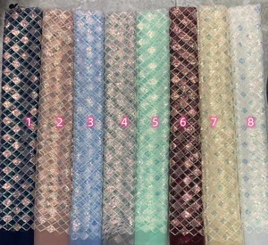 Đẹp Trắng Trong Suốt <span class=keywords><strong>Payette</strong></span> Sequin Vải Ren Vải Tuyn Sang Trọng Sequin Vải Cho Sân Khấu Mô Hình Hiệu Suất Khiêu Vũ Ăn Mặc - Product Image 2