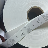 Rouleau d'étiquettes d'entretien pour le lavage des vêtements en taffetas de nylon textile vierge bon marché