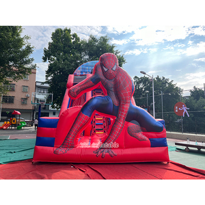 Tobogán Inflable Gigante de Spiderman, Tobogán Acuático de Grado Comercial, Tobogán Inflable Seco con Temática de Superhéroes para Alquiler en Eventos - Product Image 2