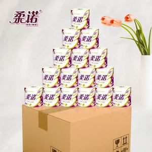 Rounuo suave al por mayor de pulpa de madera de baño tejido pequeño rollo blanco de 2 capas - Product Image 6