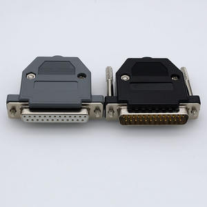 <span class=keywords><strong>DB25</strong></span> Macho Hembra Conector de cable soldado de 25 orificios Carcasa de plástico dos filas de enchufes paralelos de 25 pines - Product Image 2
