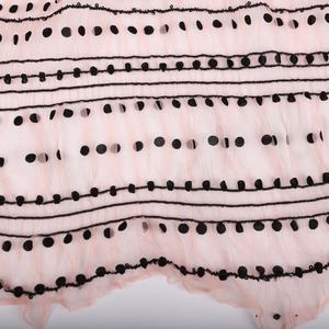Tela <span class=keywords><strong>de</strong></span> tul con <span class=keywords><strong>volantes</strong></span> personalizada para boda, tejido romántico elegante con puntos - Product Image 2