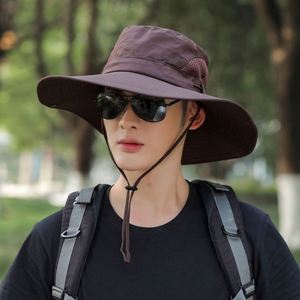 Summer Unisex Outdoor Fisherman <b>Hat</b> UV Protection Breathable Mesh Sunhat for Hiking Fishing Casual Scene Sunshade 100% Polyester - Product Image 2