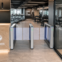 Torniquete de Barrera Bidireccional Totalmente Automático, Anti-Pellizcos, Control de Acceso Inteligente con Tarjeta RFID IC para Gimnasio y Oficina