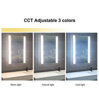 Miroir LED anti-buée de qualité supérieure fabriqué en Chine, avec lumière réglable 3 CCT, miroir de salle de bain intelligent avec éclairage