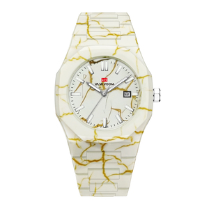 Montre à quartz unisexe, boîtier en résine ABS, lunette géométrique, style sportif, montre-bracelet légère et décontractée - Product Image 2
