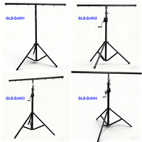 Trípode Profesional Portátil para Luces de DJ con Barra en T de Acero, Soporte Elevador con Manivela para Iluminación de Escenario, Discotecas, Fiestas, Clubes y Eventos