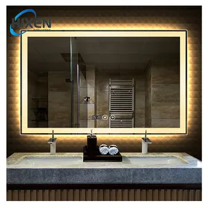 HIXEN spiegel espejo 3 color lights intelligent wall mounted bathroom LED touch screen smart mirror