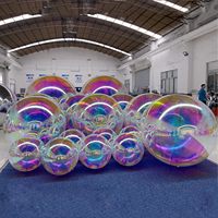 Ballons Gonflables Métalliques Effet Miroir TianYi Tech - Grand Écran Décoratif Géant Brillant en PVC Rouge Étanche pour Cérémonie de Remise des Diplômes