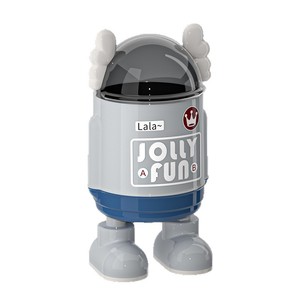 Jolly Fun Cartoon Trash Can With Legs <b>Sliding</b> Lid <b>Large</b> Capacity Indoor Use For Living Room Bedroom - Product Image 3