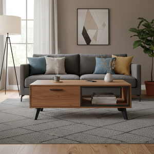 New Industrial Type Coffee <b>Tables</b> With Solid Wood and Metal Crafts Storage Drawers Outdoor <b>Tables</b> Furniture for Living Room - Product Image 3