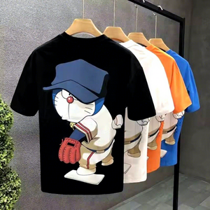 Camiseta de Verano para Hombre, Nueva <span class=keywords><strong>Marca</strong></span> Europea de Moda, con Letras Bordadas, Cuello Redondo, Manga Corta, de Algodón - Product Image 2