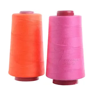 Dikiş ipliği 40/2 4000 metre polyester boyalı 1800 renkler 4 iğne 6 iplik dikiş hiçbir knot dikiş ipliği polyester