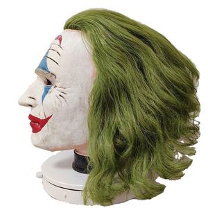 Fornitore del partito maschera da Clown con parrucca morbida in lattice di gomma piena testa maschera Costume da <span class=keywords><strong>Joker</strong></span> per festa in maschera di Halloween - Product Image 5