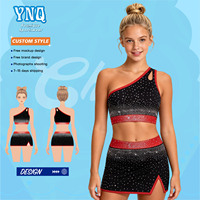 Service tout-en-un : Soutiens-gorge et shorts de cheerleading confortables en spandex pour les filles d'école, pour la danse et le cheerleading