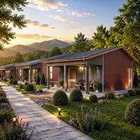 Villa de Acero de Lujo, Mansión de 6 Dormitorios, Villa Prefabricada de Dos Pisos, Estructura de Acero Ligero, Casa Modular Moderna