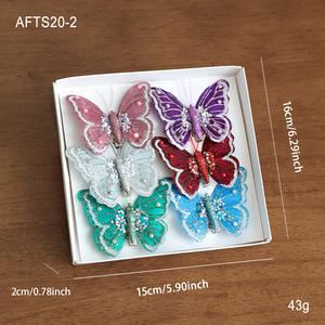 עץ חג המולד פרפרים נצנצים חלולים נצנצים חלול חג המולד פרפרים מעורבים קישוטי פרפר - Product Image 6