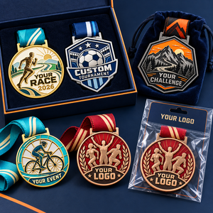 Médailles personnalisées pour événements sportifs Or Argent Bronze Nickel Noir Émail dur Récompenses de course et de tournoi Fabricant OEM ODM - Product Image 2