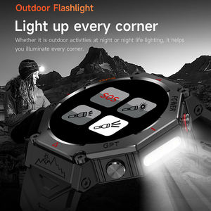 Montre connectée KC91 avec GPS, lampe torche, cadran IA, ChatGPT, boussole, suivi de santé, étanche 3ATM, tracker de sport et de fitness - Product Image 6