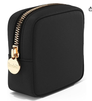 Pochette de maquillage à motif de points tendance, trousse de toilette de voyage en nylon avec fermeture éclair, sac de rangement pour cosmétiques