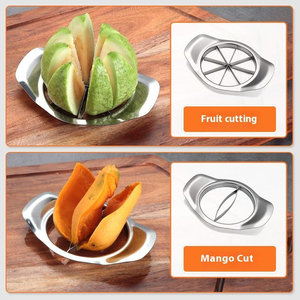 Coupe-fruits et dénoyauteur manuel en acier inoxydable, outil de cuisine moderne pour peler les fruits, hachoir pour pommes et grenades - Product Image 6