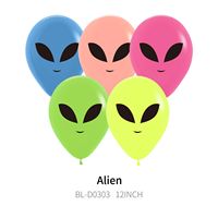 Ballon Alien Latex de 12 pouces ET Décoration de fête Décoration de fête d'anniversaire
